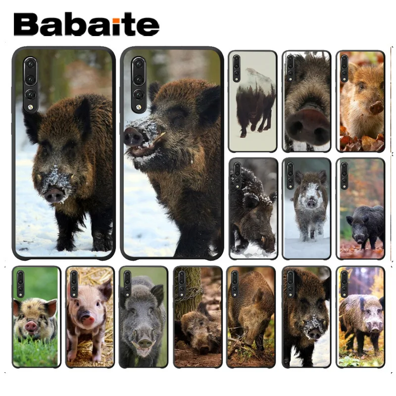 Мягкий чехол для телефона Babaite Wild Boar pig с животным узором аксессуары мобильного