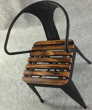 Открытый стол и Набор стульев. Железная Антикоррозийная квадратная мебель. Внутренний двор 5 шт. Настоящий деревянный стол стул