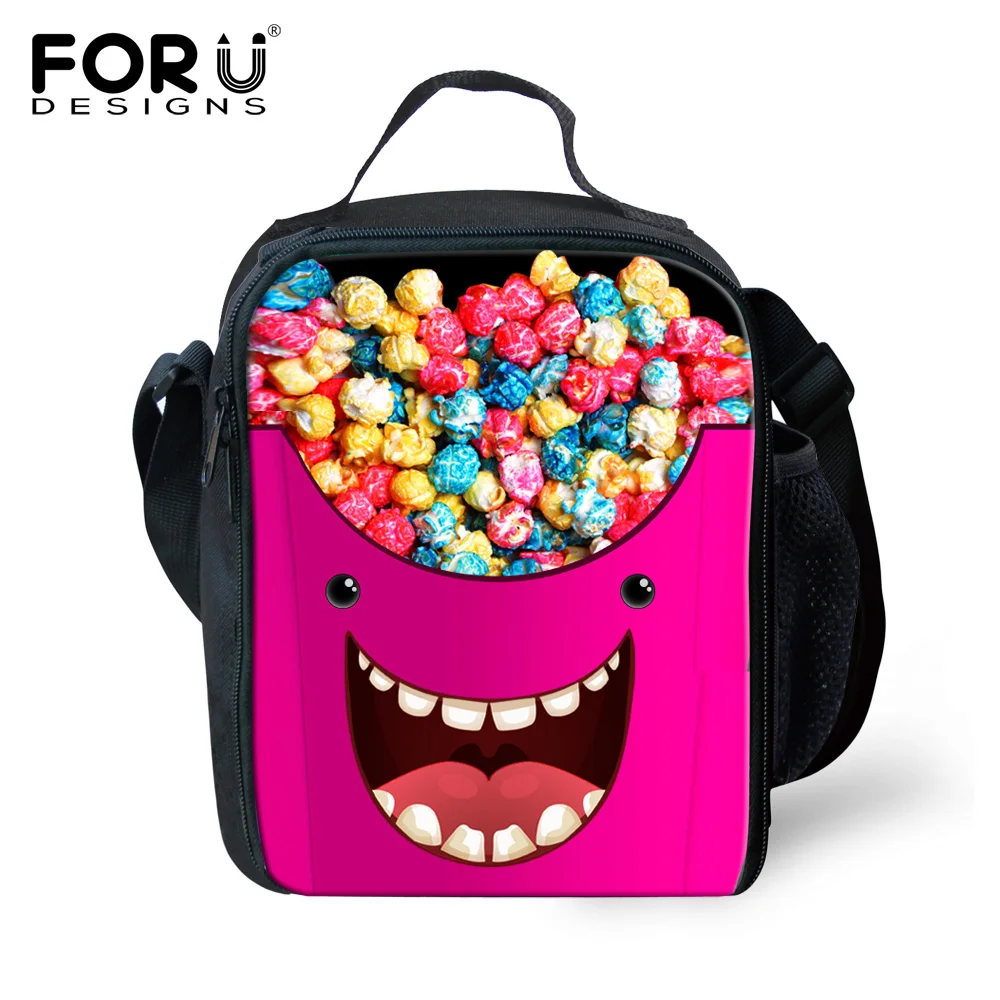 

FORUDESIGNS Cute 3D Emoji Smiley Children Cooler Lunch Box Food For Boy Girls Children Thermal Insulated Travel Picnic Lunchbox