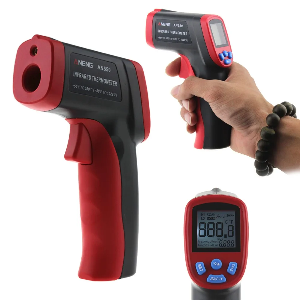 Handheld Laser LCD Digital IR Infrared Thermometer Non Contact
