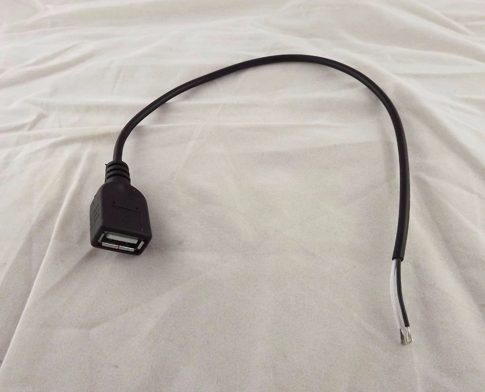Cable D Alimentation 2 Fils Vers Micro Usb Connecteur de câble d'alimentation USB 2.0 A femelle, 2 broches, 2 fils,  30cm, 1 pièce | AliExpress