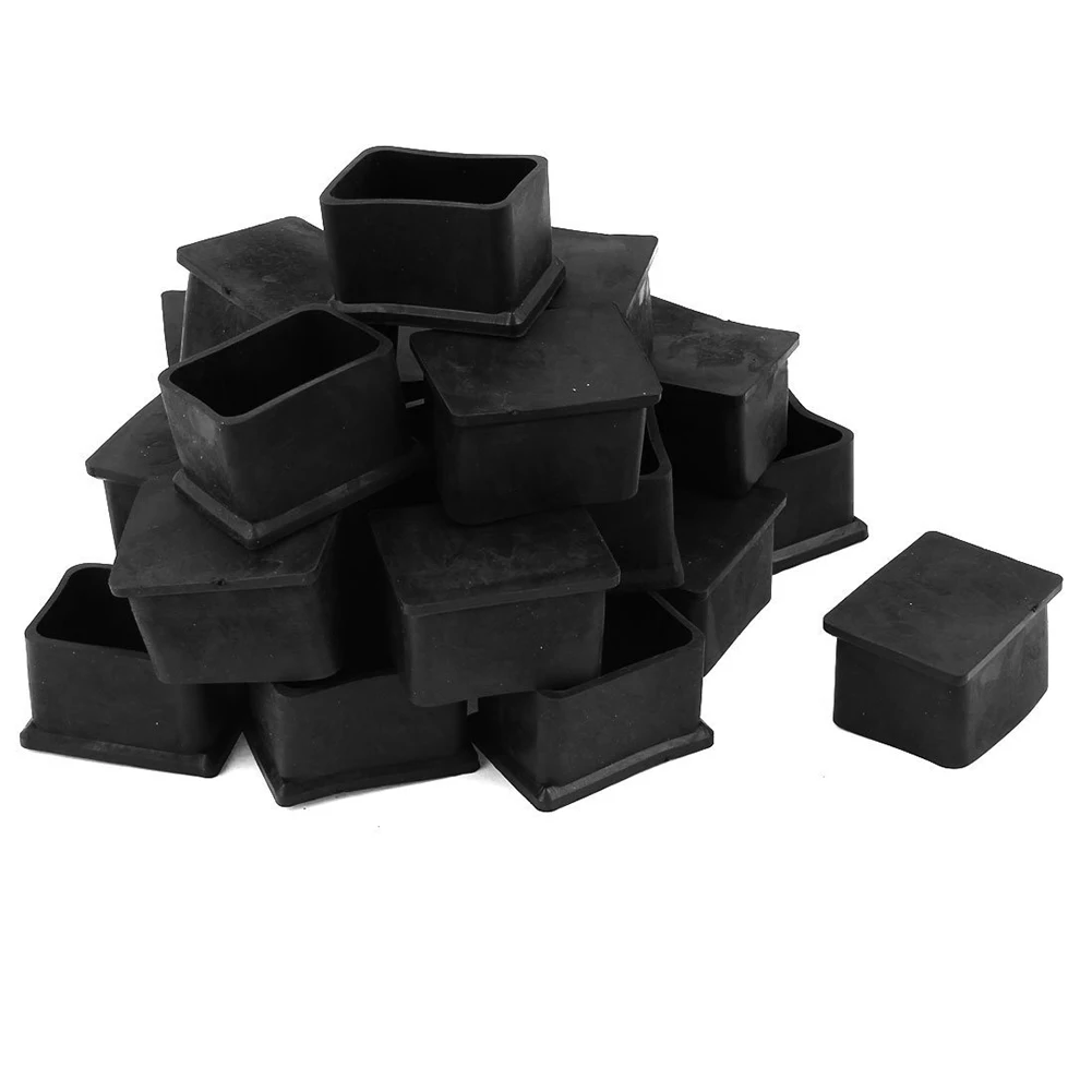 

Rubber Rectangular Furniture Foot Cover Protector 40mm x 30mm 24 Pcs