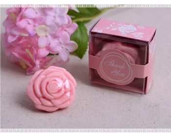 

50pcs Rose Shaped Scented Soap Flower Soap for Guest Wedding Favors Baby Shower Gifts + DHL Free Shipping wa4019