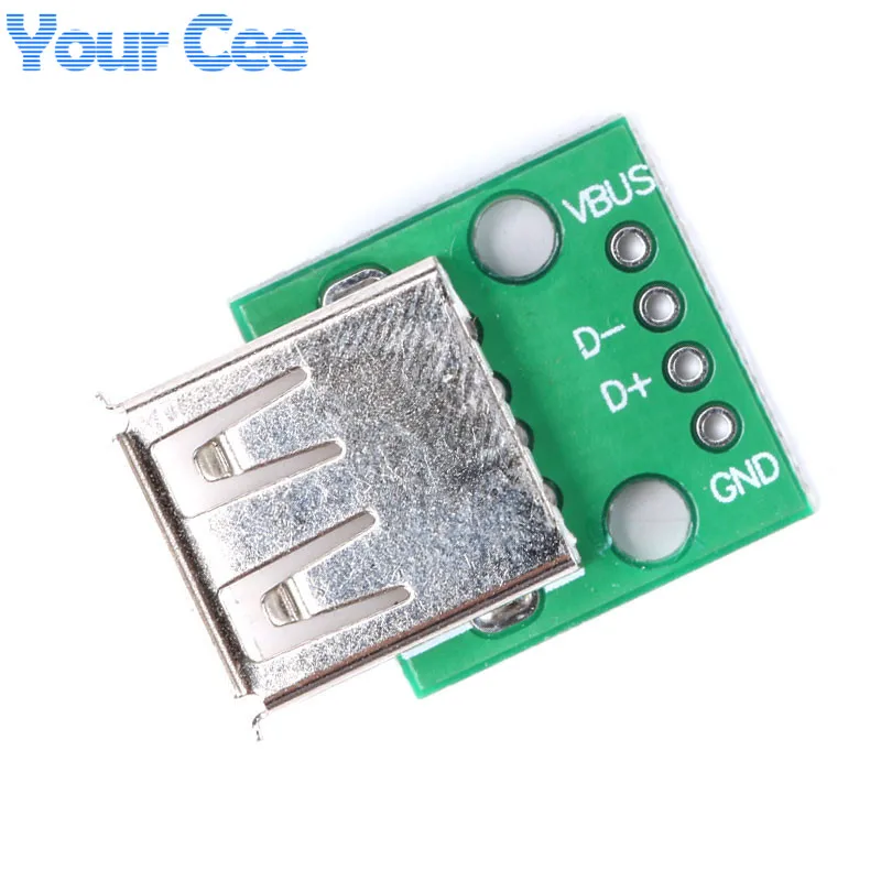

10 pcs USB2.0 Female to 4P DIP Switch DIP Adapter Board Module USB Adapter Plate