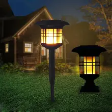Солнечный Свет дорожный фонарь Танцы Светильники LED с искусственным пламенем 96 Светодиодный заката до рассвета мерцание открытый Водонепроницаемый украшения для сада