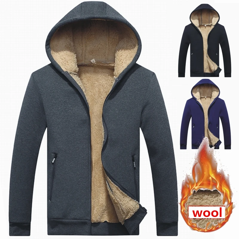 

2018 New Men's Fleece Warm Hooded Sweatshirt super warm fleece hoody Hoodies mens Coat Jacket Slim Thickened Fleece Hoodies 616