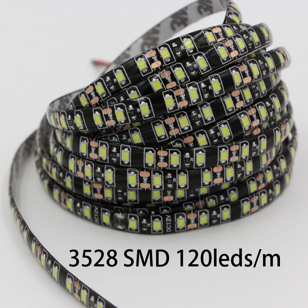 Светодиодный SMD 3528 DC 12V водонепроницаемый гибкий светильник DIY 120 светодиодный s/m 60 светодиодный/m лента дневные ходовые огни автомобильный светильник противотуманная фара