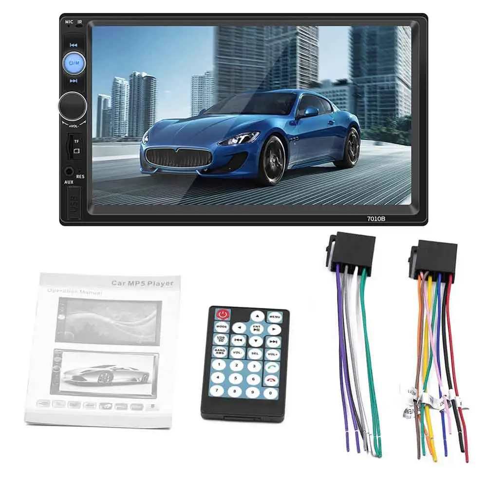 Универсальный 7 дюймов 2 Din Автомобильный Радио MP5 мультимедийный плеер HD сенсорный экран Аудио Стерео Bluetooth USB AUX Поддержка камеры заднего вида - Цвет: 43.92