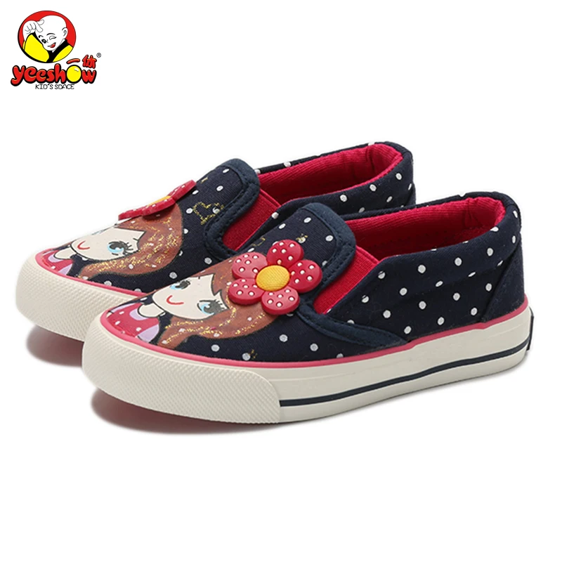 Najtaniej Dziewczęce brezentowe buty 2020 nowa wiosna dzieci mieszkania Polka Dot moda dziecięce trampki Denim dziewczyny księżniczka buty obuwie codzienne
