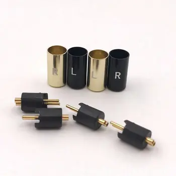 

10Pairs Aluminium Shell Earphone Male Pin Jack For Ultimate UE tf10 5pro sf3 0.75mm Earphone Pins Plug For DIY Cable