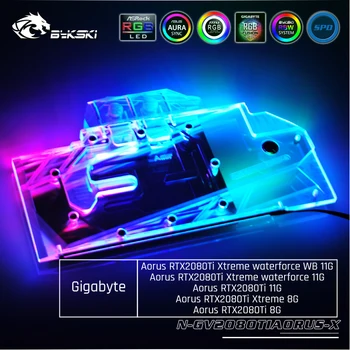 

Bykski N-GV2080TIAORUS-X, Full Cover Graphics Card Water Cooling Block For Gigabyte AORUS RTX2080Ti Xtreme 11G/8G