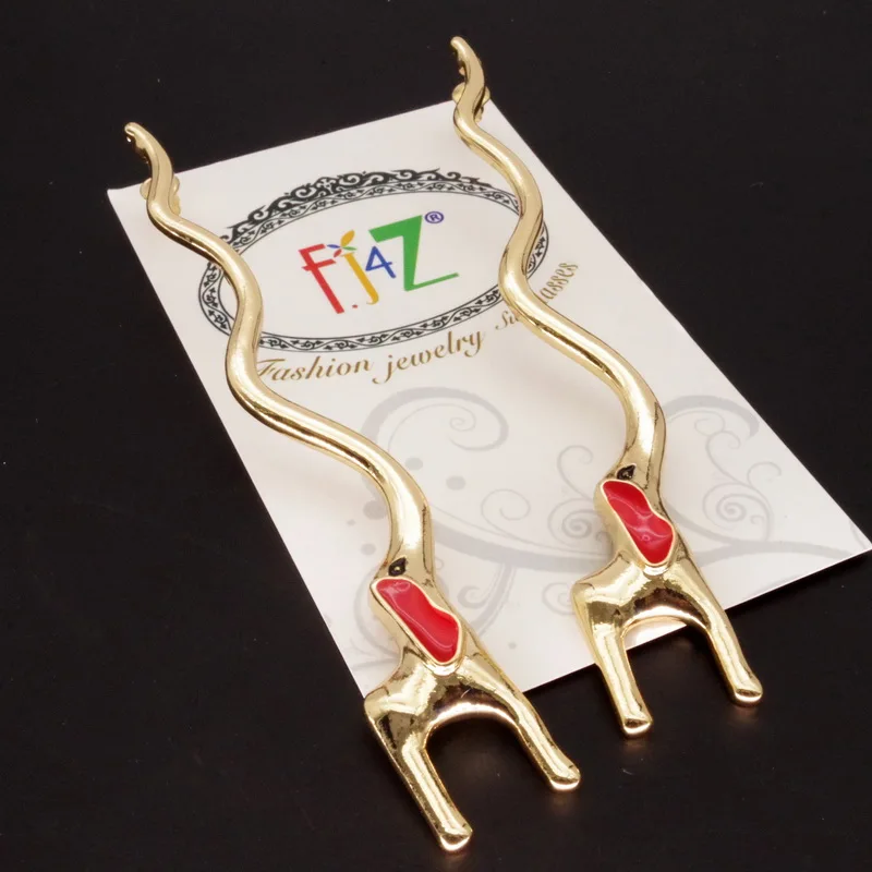 F. J4Z женские серьги гвоздики в виде слона длинные для вечеринки|elephant stud earrings|brand