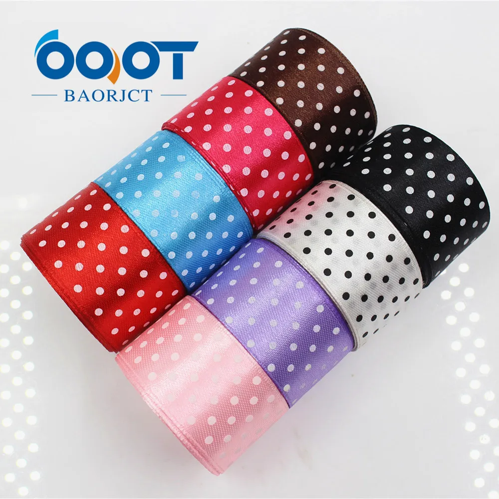 OOOT BAORICT 1762219,Polka Dots grosgrain Ribbon,25MM ,10 yards The