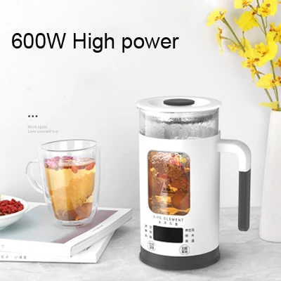 600 мл мини многофункциональный электрический чайник, сохраняющий здоровье, стеклянный вареный чайник, бутылка для горячей воды, термальный чайник 220 В