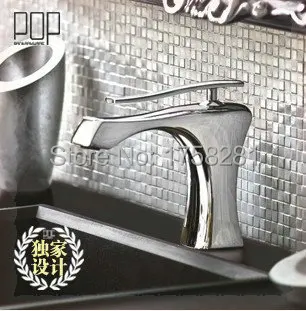 Freeshipping 2013 chrome finish new design single lever hole bathroom basin sink faucet F6126 | Обустройство дома