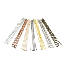 20, 25, 30, 35, 40, 45, 50, 60, 70 мм Металлические головки, плоская головка, булавка для самостоятельного изготовления ювелирных изделий, аксессуары, оптовые поставки