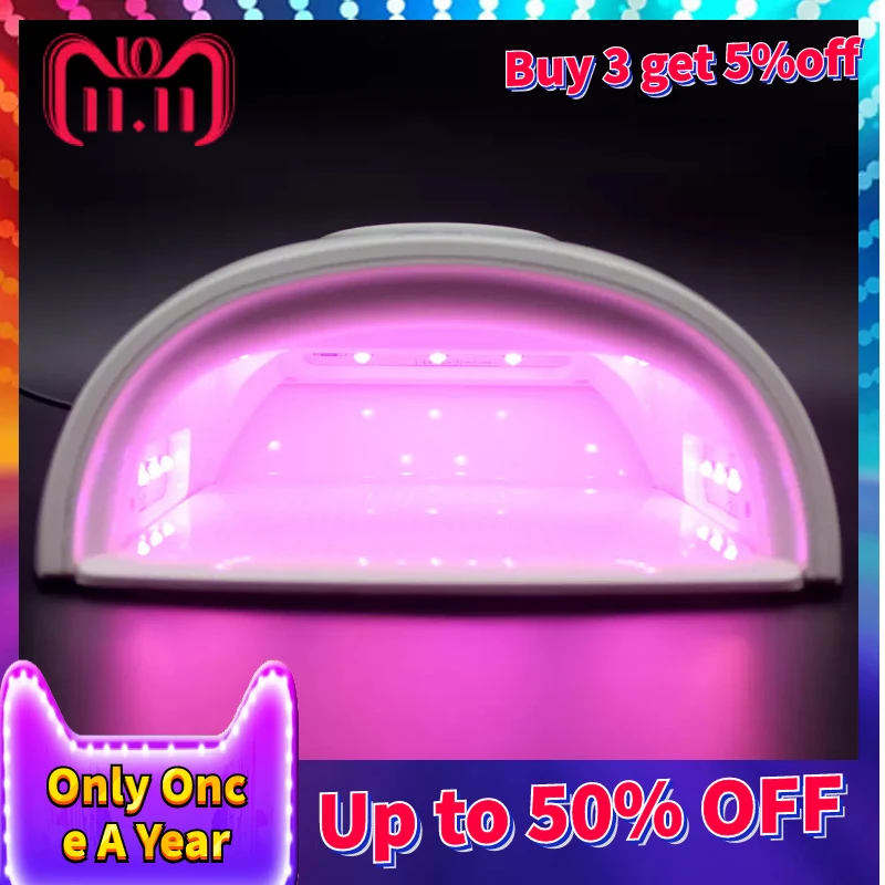 

60W LED UV Nail lamp Dryer Curing lamp SUN 6A Red lamp For LED UV Gel Nail Polish Nail Art Manicure Pedicure With Bottom