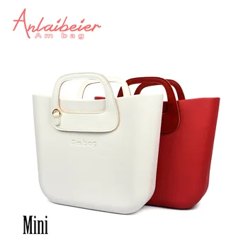 

ANLAIBEIER Obag O Bag Style Waterproof Mini EVA AMbag with Canvas Lining Insert Colorful Leather Oblong Handle Women DIY Handbag
