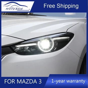 

Car Styling For Mazda 3 Axela Headlights For New mazda3 axela headlamp LED DRL Bi Xenon Lens High Low Beam Parking Front Lamp