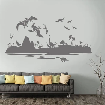 

Jurassic Park World Dinosaur Children's Room Decoration Vinyl Art Decor Home Decor Poster Removable Cartoon Wall Sticker #A38