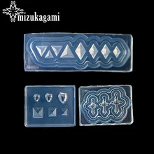 1pcs UV Resin Jewelry Liquid Silicone Mold 3D Geometry Rhombus Cross Resin Beads Mold For DIY Jewelry Nail Art Mold