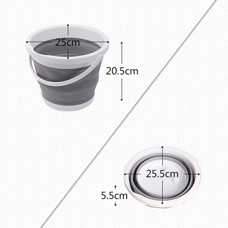 5L складное ведро портативное складное художественное ведро Автомойка рыболовное ведро для ванной кухни Силиконовое ведро для путешествий принадлежности для кемпинга