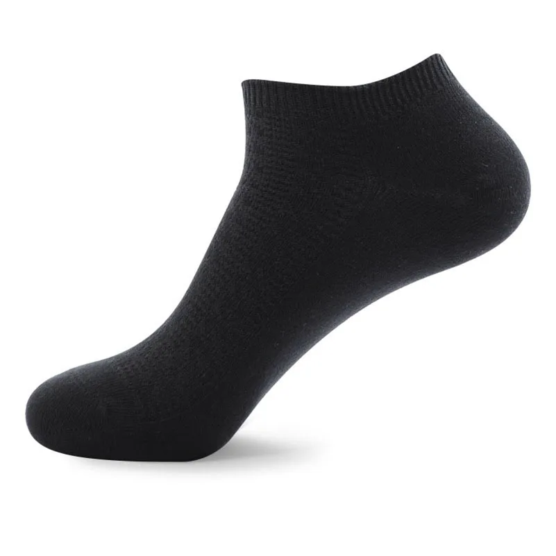 6 пар/лот большой Размеры бренд сезон: весна–лето натуральный хлопок носки до лодыжки Бизнес Для мужчин носок тонкий черный Досуг сплошной