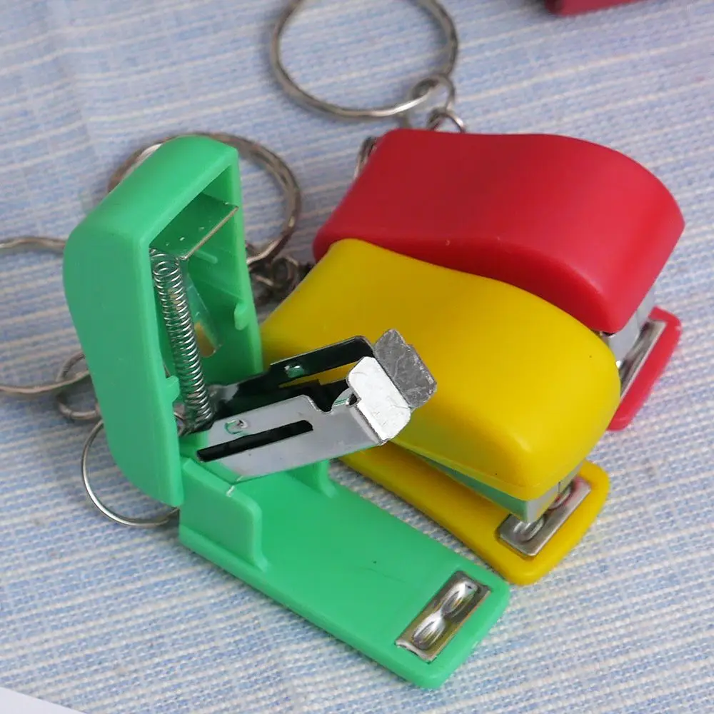 2PCS Super Kawaii Mini Small Stapler Useful Mini Stapler Staples Set Office Binding Stationery