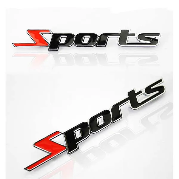 Sports Emblem Car Motorcycle Sticker 3D Metal Chrome Letters Decal Styling font b Accessories b font