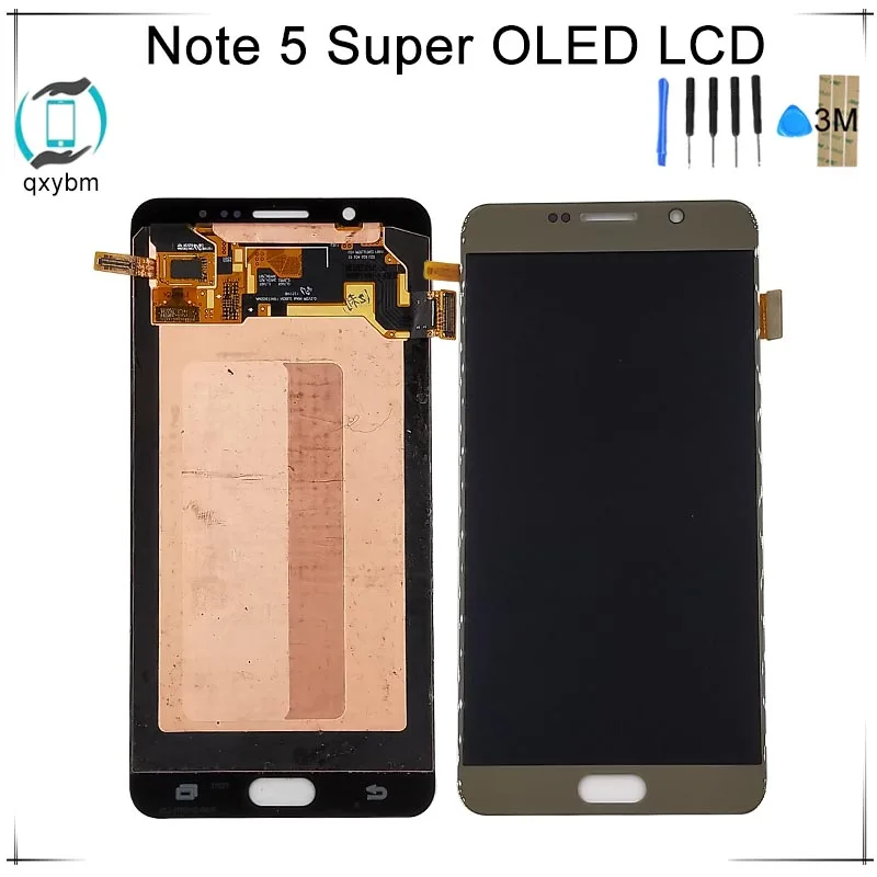 Супер OLED 5 7 &quotдля Samsung Galaxy Note N920 N920F ЖК-дисплей кодирующий преобразователь