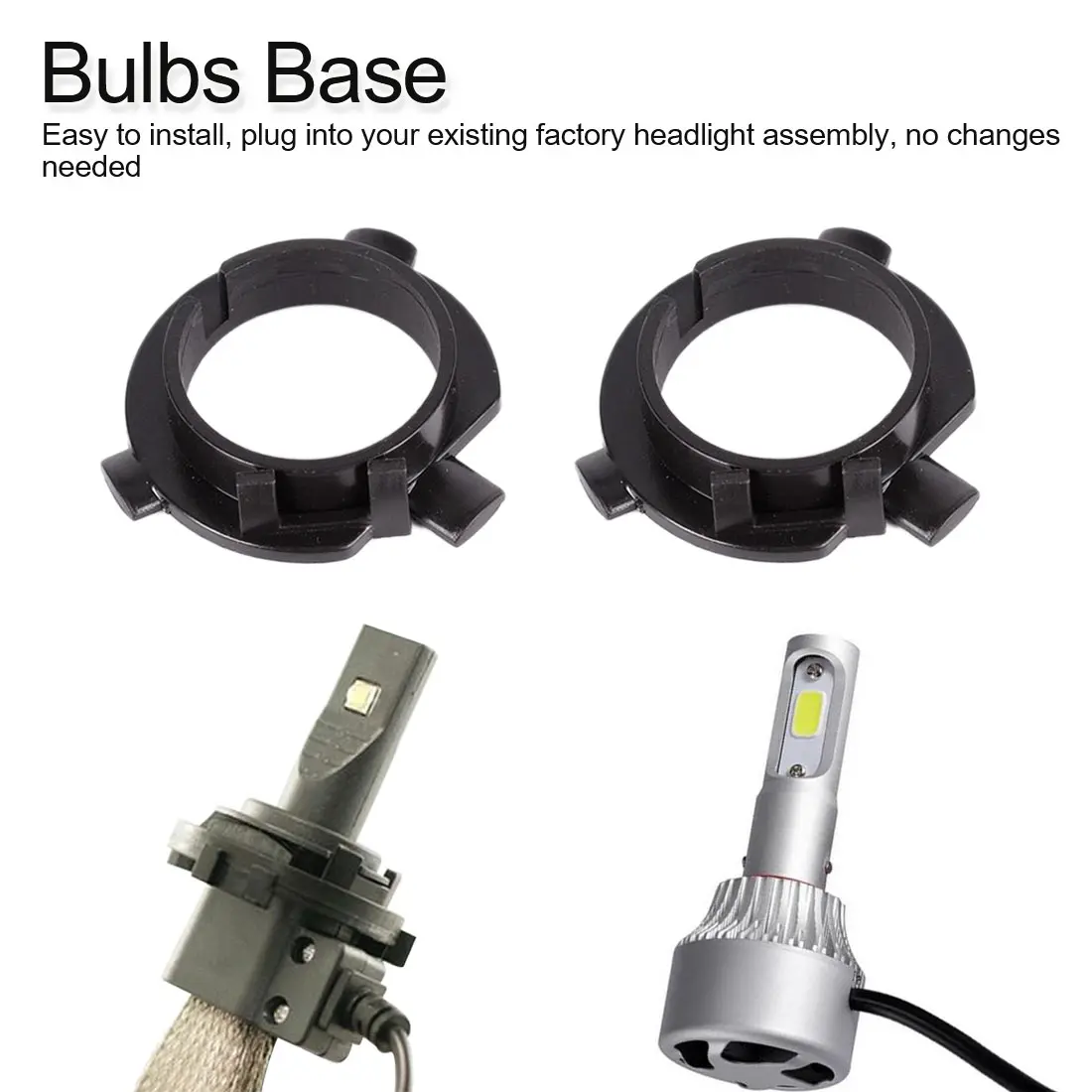 

FangNymph 2Pcs Holder Base led car lamp holder Adapter Car Led Headlight Auto Led Headlamp Car LED H7 Headlight Socket Connector