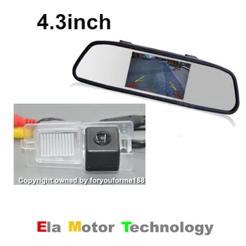 

2 in 1 Auto Parking System for SsangYong Kyron Rexton II CCD HD Car Rear View Camera + 4.3'' HD Car Rear Mirror Automatic