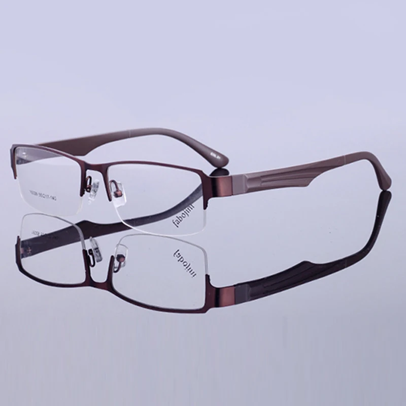 Оправа для очков, мужские компьютерные оптические очки по рецепту близорукости, прозрачные линзы, оправа для глаз, мужские очки QF158 - Цвет оправы: QF158-Brown