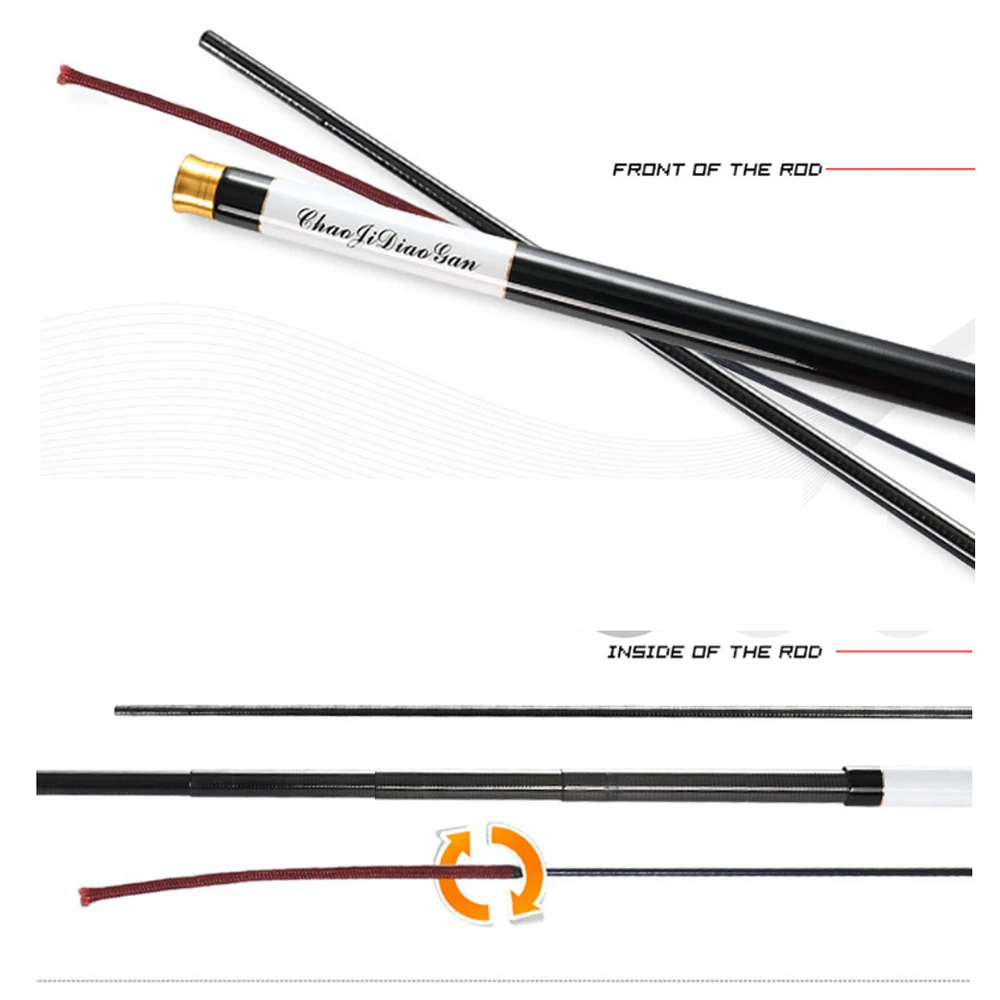 Poles 3,4   meter in Black Diao CarboTelescopic Fishing Whips very light! 