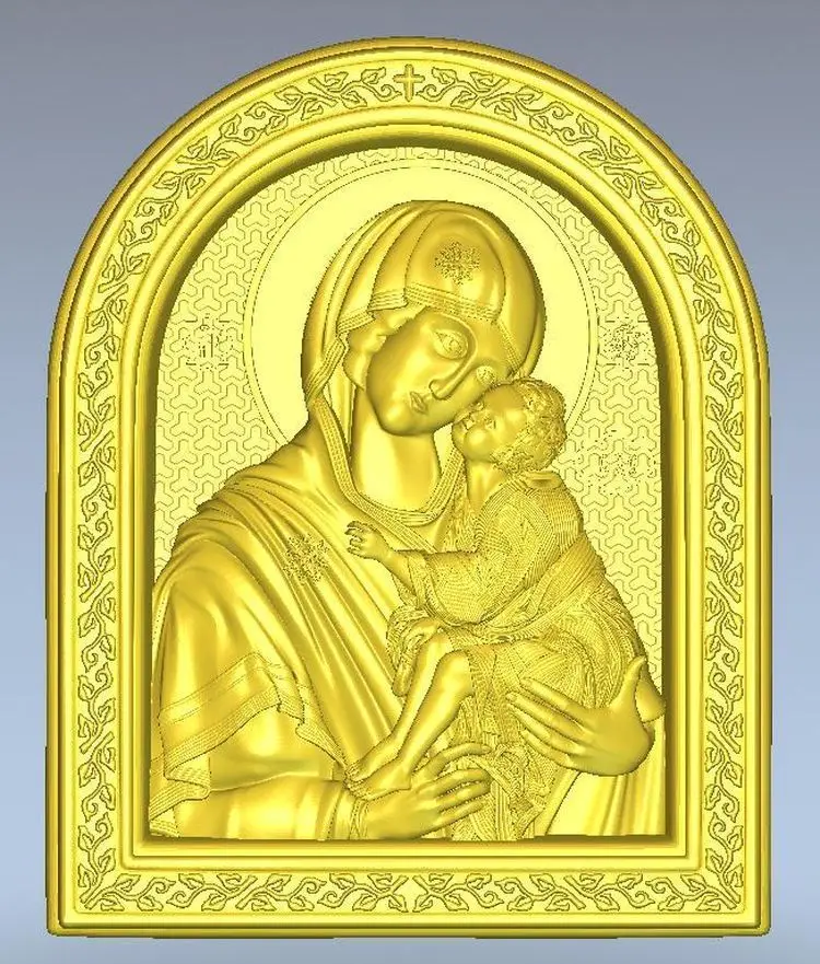 3d фотообои для ЧПУ в формате файлов STL icon_boгород|3d model relief|3d relief modelfor cnc |