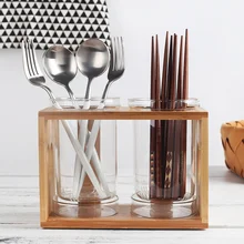 Кухонные принадлежности, стеклянные палочки для еды, стойка трубы, плесени, палочки для еды, клетка, дренажная стойка, кухонная деревянная коробка для хранения столовых приборов wx8151836