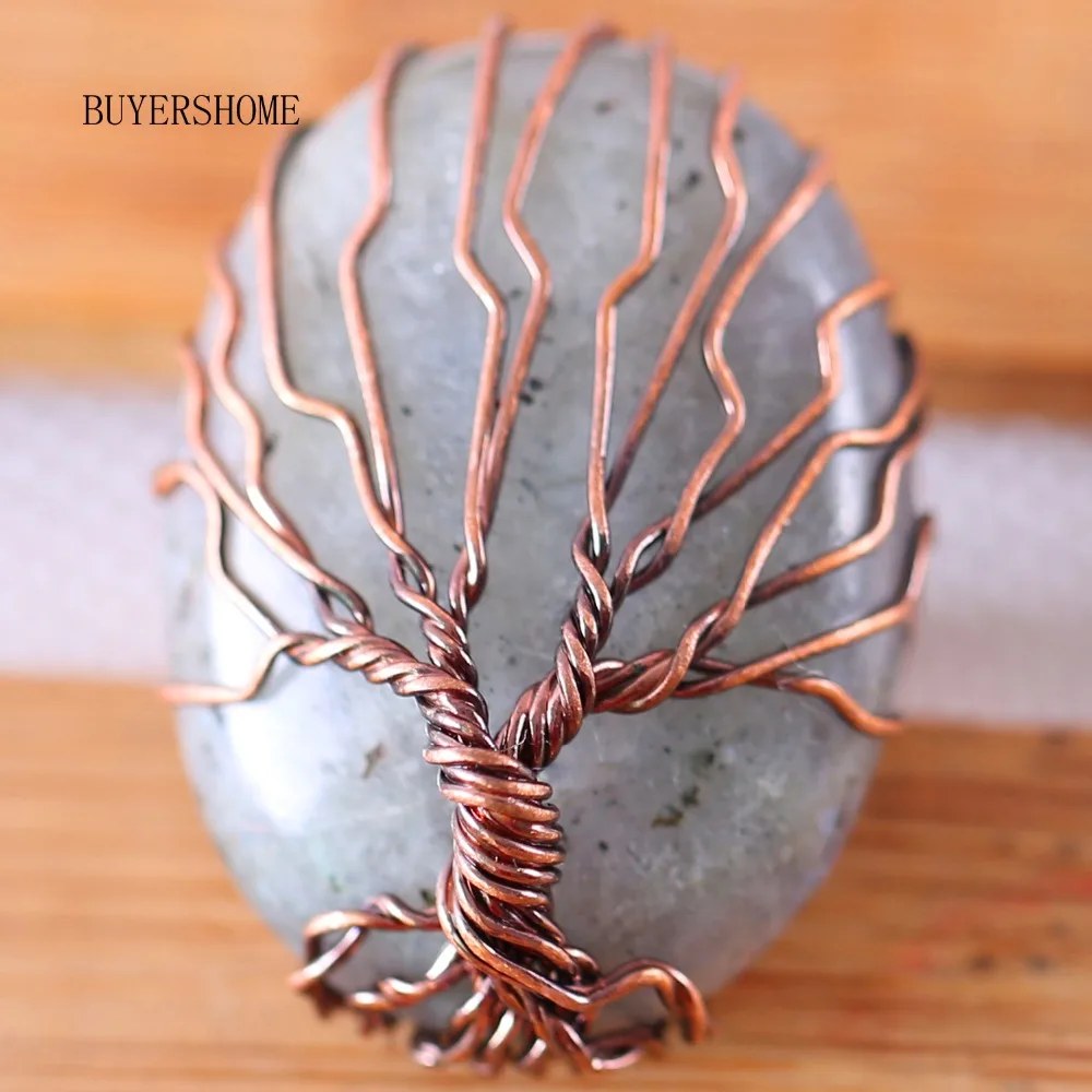 

Free Shipping Copper 20x30MM Oval Natural Stone Bead Gray Labradorite Ring 1Pcs Adjustalbe 7-10 Z005