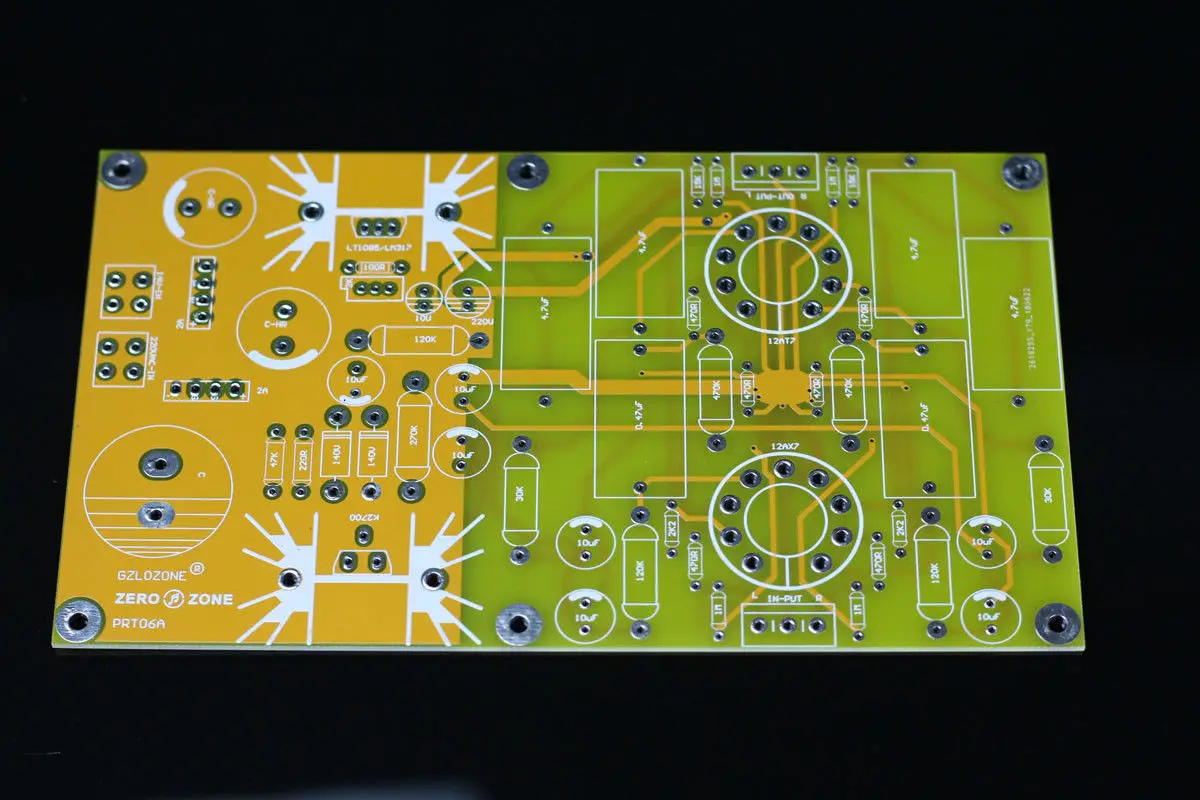 

ZEROZONE PRT-06A 12AX7 +12AT7 Tube preamplifier bare PCB base on MATISSE preamp L7-34