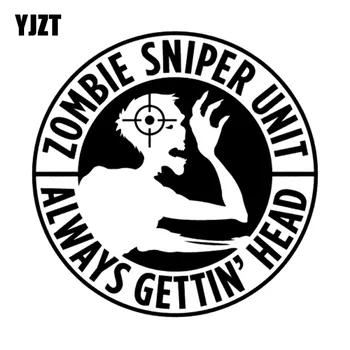 

YJZT 10*10CM Personalized ZOMBIE Sniper Response Team Unit Motorcycle Car Sticker Decal Black/Silver Vinyl S8-1233
