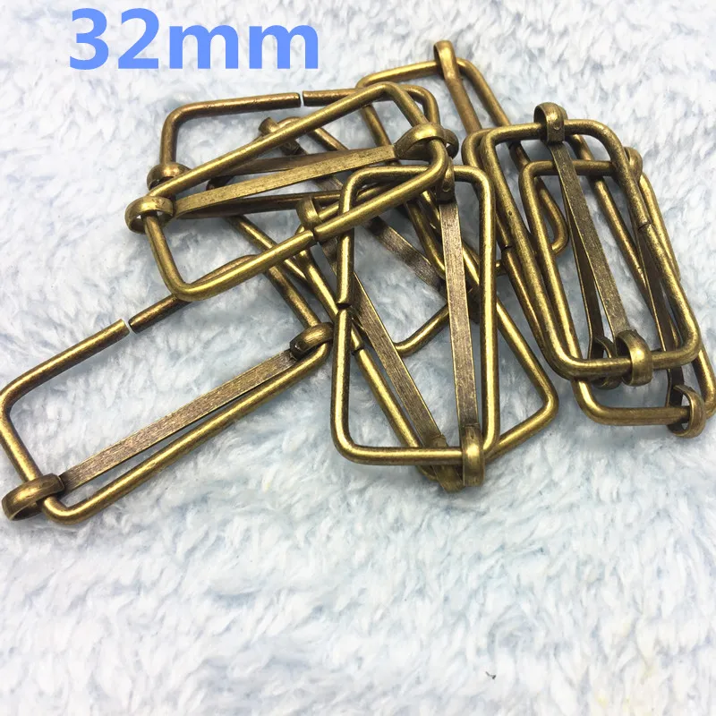 32mm antique bronze Metal Slides Tri-glides Wire-formed Roller Pin Buckles Strap Slider AdjusterSilver Metal Slides Tri-glides Wire-formed Roller Pin Buckles Strap Slider Adjuster