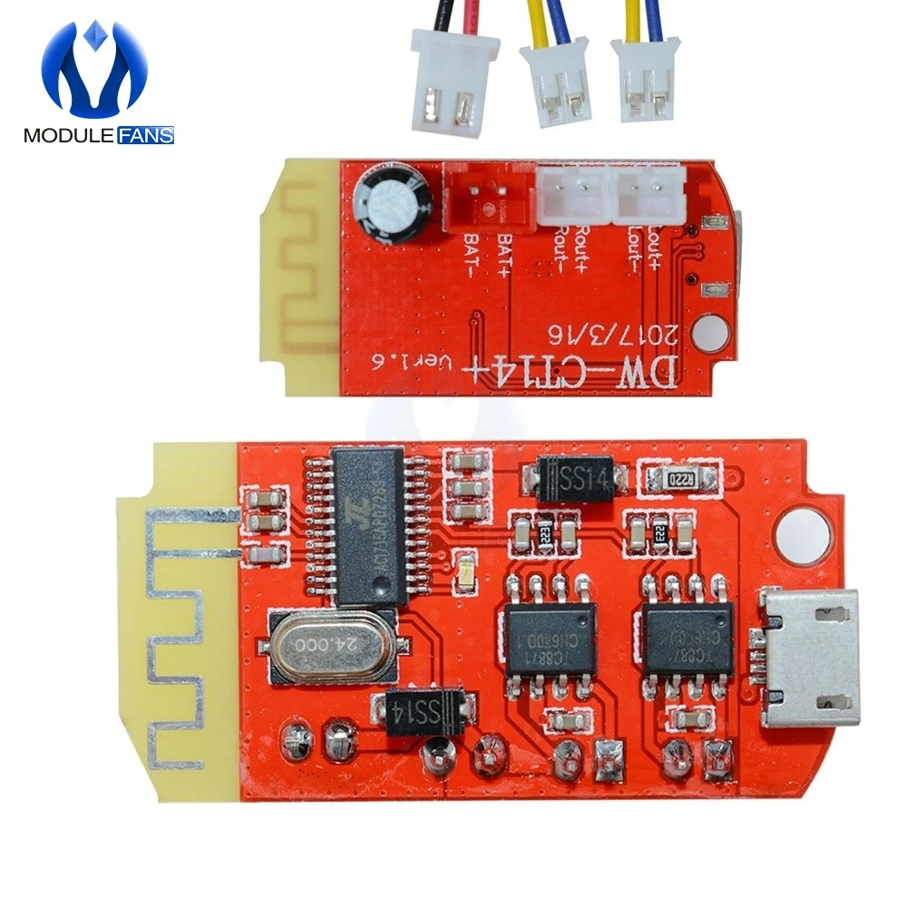 

DC 3.7V 5V 3W Digital Audio Amplifier Board Double Dual Plate Bluetooth Speaker Modification Sound Music Module Micro USB DIY