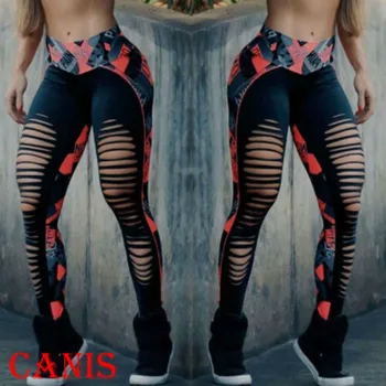 

Women Gym Sports Workout Leggings Hollow Fitness Shining fashion Comfortable Stretch High Waist Pants
