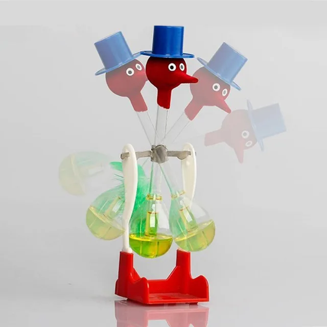 1Pc Non-Stop Liquid Glass Drinking Lucky Bird Duck Desk Toy Perpetual Motion New 3