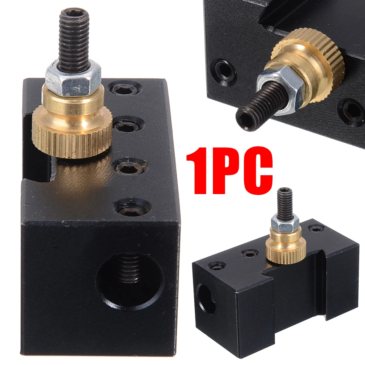 

1Pcs Grooving Cut Off Tool 3/8" Lathe Quick Change Tool Post Boring Bar Carbide Tipped Bar Tool Holder 49x49x24mm