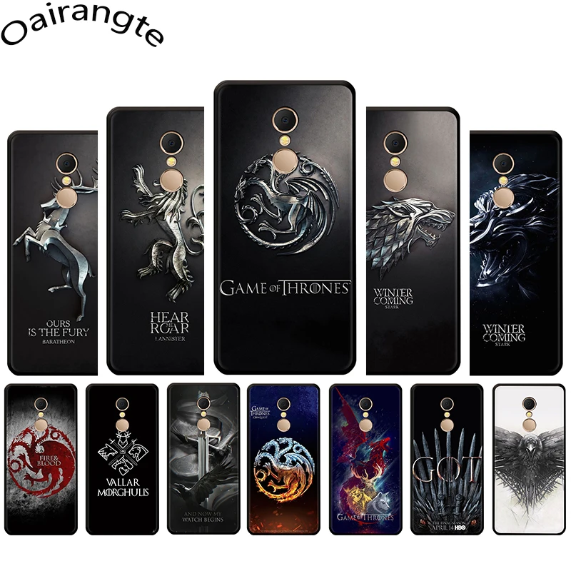 

The game of the thrones Soft phone cover case for Redmi 4A 4X 5 6 5A 6A 7 Go Note 5 6 7 Pro