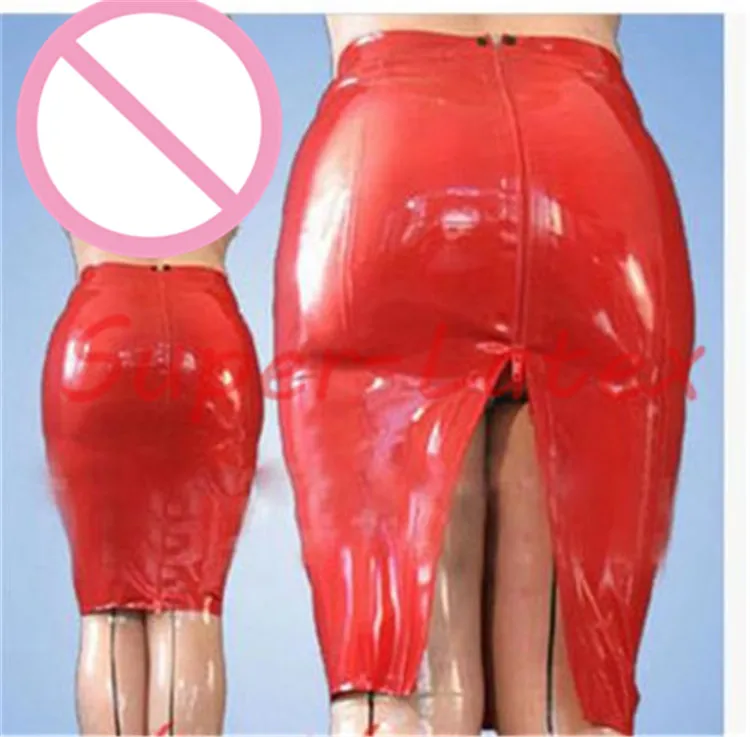 

Latex Skirt Women Latex Dress Skirt Back Zipper Skirt