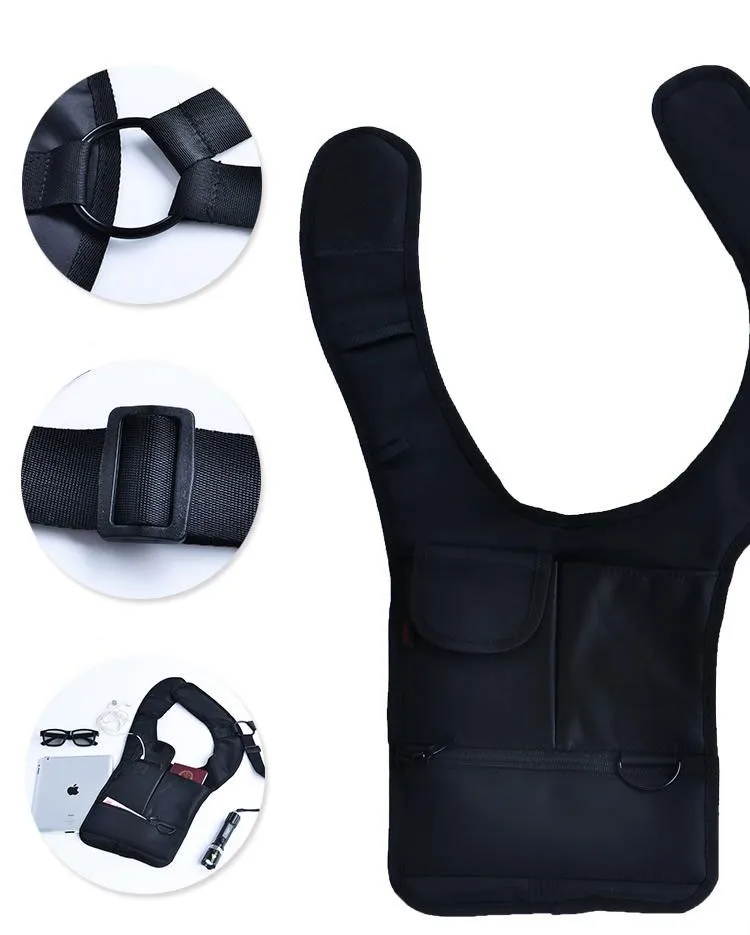 2015 New Portable Anti Theft Nylon Bag Travel Hidden Wallet Underarm Money Pouch Men Shoulder Phone Bags
