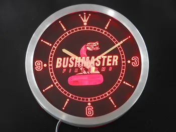 

nc0183 Bushmaster Neon Sign LED Wall Clock