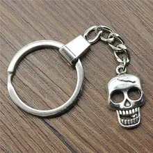 Keyring Skull Keychain 23x12mm Antique Silver Skull Key Chain Party Souvenir Gifts For Women Keyring Skull Keychain 23x12mm Antique Silver Skull Key Chain Party Souvenir Gifts For Women