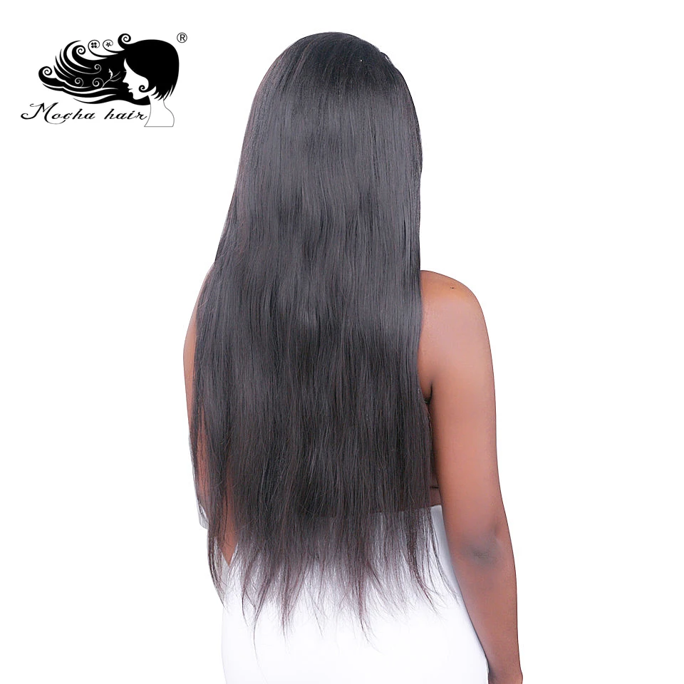 MOCHA Волосы 10A перуанские прямые девственные волосы человеческие волосы пучки натуральный цвет 3 пучка Наращивание волос можно окрашивать